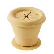 Nordic Kids Henny 11cm Silicone Collapsible Snack Cup Storage Container Lemon