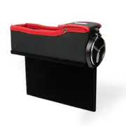 Car Seat Storage Box Cup Drink Holder Organizer Auto Gap Pocket Stowing Tidying For Phone Pad Card Coin Black And Red Deputy Driving