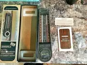 Vtg Springfield Sutton Indoor Outdoor Analog Thermometer Humidity Meter