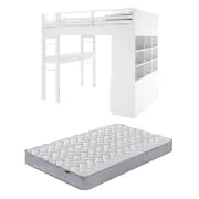 Gio Loft Bed with Vesta Double Mattress Package