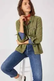 New NIP Anthropologie Sanctuary Every Which Way Green Utility Jacket Size XS