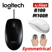 LOGITECH B100 M100R Wired Mouse Optical Ergonomic Mice USB PC Laptop Computer AU