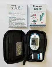 EasyTouch HEALTPRO Meter, 25 HealthPro Test Strips & 100 GetWell 30g Lancets