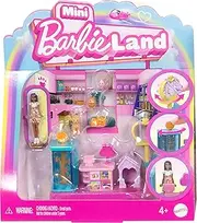 Barbie Mini BarbieLand Collectible Pet Boutique Playset with 1.5-Inch Doll, Pet Product Display, Check Out Stand, Pet House & Cat Baskets for Storytelling Play