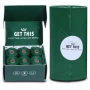 Leakproof Dog Poop/Waste Bags - Made from Corn Starch Blend, Soft Feel, Traps...