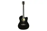 Freedom 41" Semi Acoustic Guitar EQ Tuner Cutaway Black TECHNO41