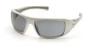 Pyramex Goliath Safety Glasses with Pearl White Frame and Gray Lens