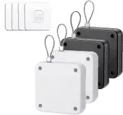 4pcs Automatic Door Closer, Door Closer With Drawstring, Door Closer Door Closer Without Drilling For Sliding Doors Viewing Window With 1000g Pull Cor