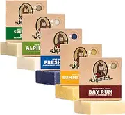Dr. Squatch All Natural Bar Soap for Men, 5 Bar Variety Pack - Summer Citrus, Fresh Falls, Bay Rum, Alpine Sage, Spearmint Basil