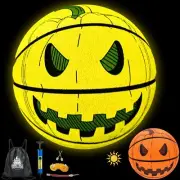 MILACHIC Glow in The Dark Basketball Size 7 Pumpkin Pattern for Halloween, In