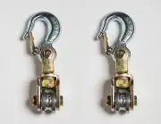 2 Wire Rope Pulley Block 3Ton Swivel Eye Hoist Hook Snatch Block Sheive Anodized