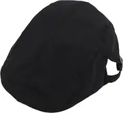 [VALICLUD] Canvas Kitchen Hat Chef Beret Hat Fashionable Waiter Cap for Cooking Baking Black
