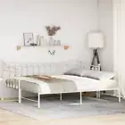 Sleek White Single Metal Daybed with Trundle for Maximum Comfort