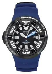 Citizen Promaster Pro Diver's PU Strap Eco-Drive BJ8055-04E 300M Mens Watch