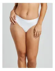 [Bendon] Cotton Logo Thong in White