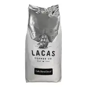 Lacas Coffee Cafe Blend Decaf Whole Bean Coffee 5 lb. - 4/Pieces WS-110LCWBDCBLD