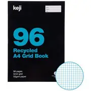 Keji A4 55gsm 5mm Recycled Grid Book 96 Page