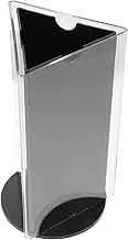Acrylic Tabletop Sign Holder Rotatable Menu Display Stand for Tags and Practical Design for Restaurants and Retail Spaces