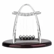 Newtons Cradle Classic Pendulum Balance Balls Motion Desk Toys Swinging Decoration Stress Relief Display Physics Steel Ball Desktop(Medium)