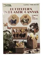 Butterflies In Plastic Canvas Pattern Leaflet 1987 Leisure Arts #1102