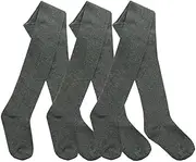 [Style It Up] Girls Plain Cotton Tights - Warm and Soft Smart and Casual Wear - Age Range 2-13 Years - from Nursery to School - Available as 3packs and 6 Packs Options