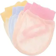 [Yardenfun] Infant Gloves 6-12m Non Scratch Mittens for Newborns Adjustable Cotton Baby Mittens Stop Thumb Sucking Face Breathable 3 Pack Yellow
