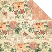 Graphic 45 Time to Flourish Collection Love 8 x 8 February Flourish Cardstock