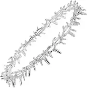 [Didiseaon] Crown of Thorns Headpiece: Party Thorn Crown Tiara Silver Metal Bride Headdress Ancient Fair Accessory for Bride Bridal for Wedding Birthday Prom