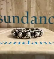 NWT Sundance Catalog Silver Pearl “Infinite Glow Ring” Size 9