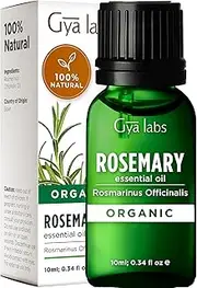 [Gya Labs] Organic Rosemary Essential Oil for Hair - Natural Organic Rosemary Essential Oil for Skin & Scalp & Diffuser - Steam Distilled (10ml)