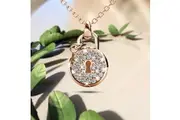 Rose Gold Pave Set Padlock Necklace Embellished With SWAROVSKI Crystals
