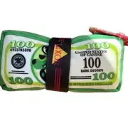 Bark Dog Toy Beagle Tender Dollar Bills Squeaker crinkle Tug Medium Gift NWT