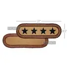 New Primitive American PATRIOTIC NAVY STAR BRAIDED JUTE Table Runner 24"