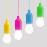 LED Pull Cord Light Bulb Portable Camping Tent Hanging Night Lamp Battery Operat