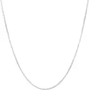 [Generic] 925 16/18/20/22/24/26/28/30 inch 2mm Side Chain Necklace for Woman Man Jewelry Gift