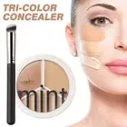 Tri Color Face Concealer Contour Palette With Brush for LightMedium Skin AU