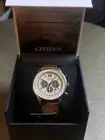 Citizen Eco-Drive Weekender, Chrono Stainless Leather Quartz Watch - CA4500-08X