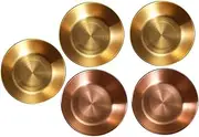 OFFSCH 5pcs Stainless Steel Sauce Plates Elegant Appetizer Dishes for Dipping Sauces for Serving Mustard Vinegar Oil More for Parties Gatherings