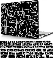 Laptop Shell Case Compatible with New MacBook Pro 16 inch Case 2021 Release A2485 with Liquid Retina XDR Display and Touch ID, Hard Shell Laptop Cover & Keyboard Cover - Line Drawing