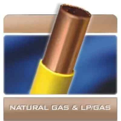 1/2 OD X 100ft Yellow Polyethylene Coated for LP or Natural Gas Made in USA