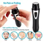 2 IN 1 FACIAL NOSE HAIR REMOVAL RAZOR FEMALE USB RECHARGEABL