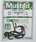 mustad UP Octo InLine circle hook live bait etc... size 3/0 39928np-bn