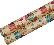 Wrapping Paper Kraft Paper 27.5in DIY Handmade Birthday Christmas Valentine's Day Gift Wrapping Book Cover Paper Gift (Color : G)