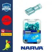 Narva Female Blade Terminal Blue High Heat Double Crimp for 4mm Wire 100 Pack