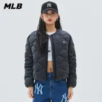 在飛比找momo購物網優惠-【MLB】女版絎縫羽絨外套 紐約洋基隊(3FDJB0536-