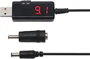 HiLetgo USB Boost Converter Cable DC 5V to 9V 12V USB Step-up Cable USB to DC 5.5x2.1mm 3.5x1.35mm USB Power Supply Adapter UBS Power Voltage Boost Converter Max Power 18W