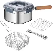 Camping Cookware Set - 2500ml Square Camping Cooking Pot | Non-Stick Lightweight Pot Pan | Multifunctional Hiking Cooking Set, Camping Equipment, Deep Fryer Pot for Camping, Backpacking