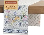 Maison d'Hermine Table Runner 100% Cotton Double Layer Table Runners 72 inches Long Home, Kitchen, Dining, Party - Gifts for Mothers Day Spring/Summer (Faience, 14.50" x 72")