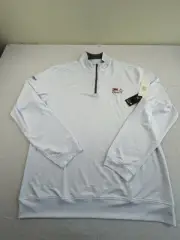 3M Open Barstool Golf Sz Med Mens 1/4 Zip White Jacket Brand New $90 Retail