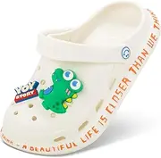 [Virando] Kid's Clogs Slides Boys Girls Slippers Beach Sandals Garden Shoes with Cute 3D-DIY Decorations(Toddler/Little/Big Kids)